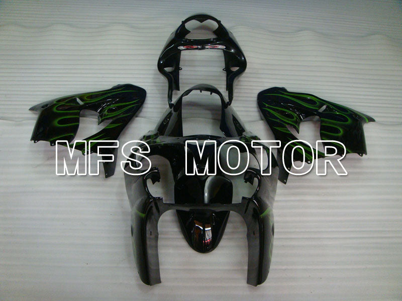 Carénage ABS Kawasaki NINJA ZX9R 2000-2001 - Flamme - Noir Vert - MFS3827