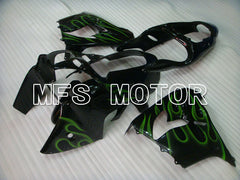 Carénage ABS Kawasaki NINJA ZX9R 2000-2001 - Flamme - Noir Vert - MFS3827