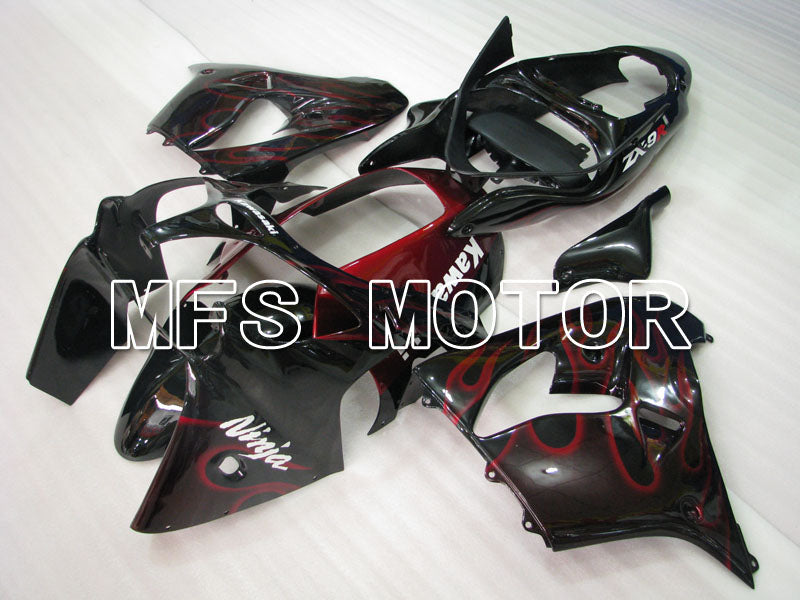 Kawasaki NINJA ZX9R 2000-2001 ABS Fairing - Flame - Black Red - MFS3830