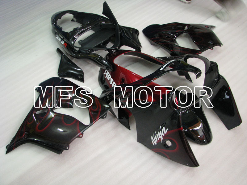 Kawasaki NINJA ZX9R 2000-2001 ABS Fairing - Flame - Black Red - MFS3830
