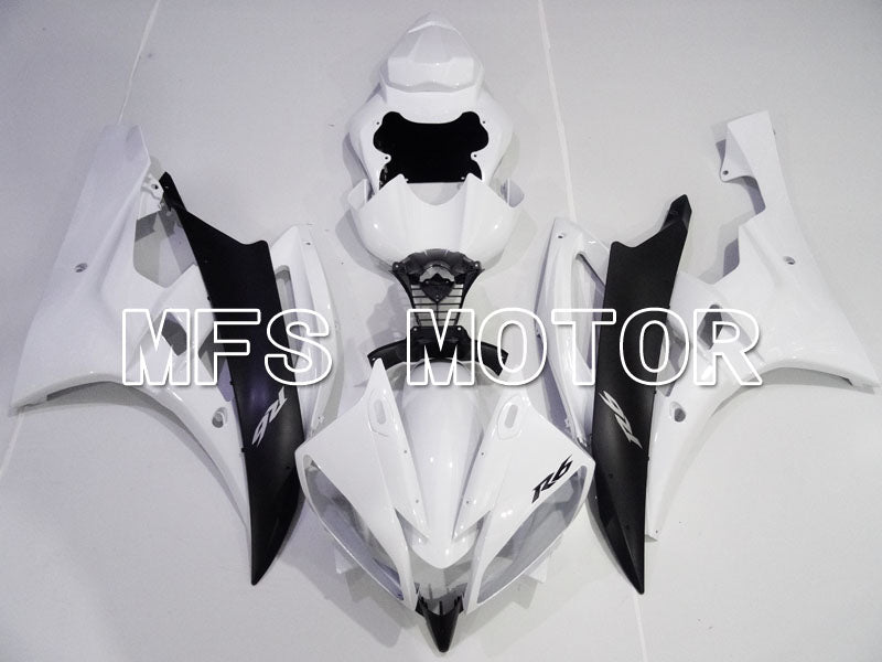 Yamaha YZF-R6 2006-2007 Injection ABS verkleidung - Factory Style - Weiß Schwarz Matt - MFS3832