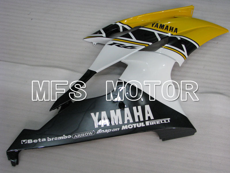 Yamaha YZF-R6 2008-2016 Injection ABS verkleidung - Factory Style - Weiß Gelb - MFS3833