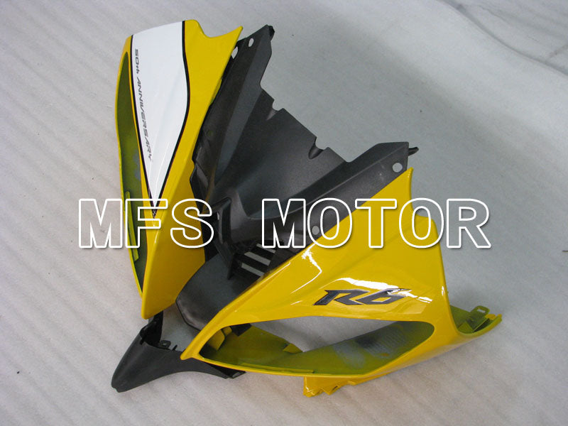 Yamaha YZF-R6 2008-2016 Injection ABS verkleidung - Factory Style - Weiß Gelb - MFS3833