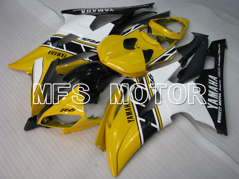 Yamaha YZF-R6 2008-2016 Injection ABS verkleidung - Factory Style - Weiß Gelb - MFS3833