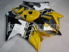 Yamaha YZF-R6 2008-2016 Injection ABS verkleidung - Factory Style - Weiß Gelb - MFS3833