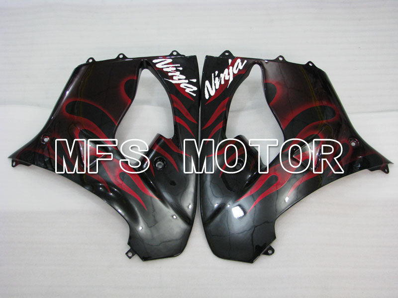 Kawasaki NINJA ZX9R 2000-2001 ABS Fairing - Flame - Black Red - MFS3834