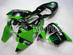 Carénage ABS Kawasaki NINJA ZX9R 2000-2001 - Monster - Noir Vert - MFS3835