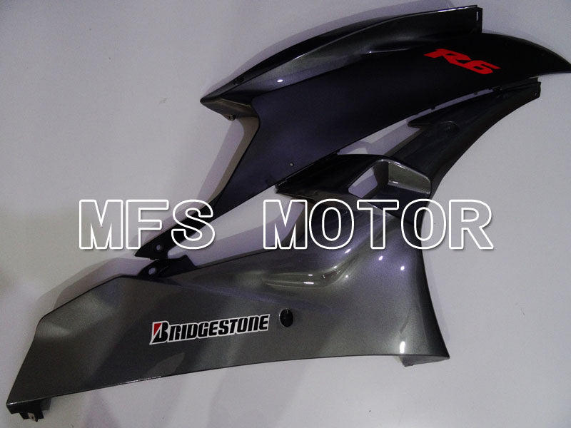 Yamaha YZF-R6 2006-2007 Injection ABS Verkleidung - Factory Style - Silber Schwarz Matt - MFS3839