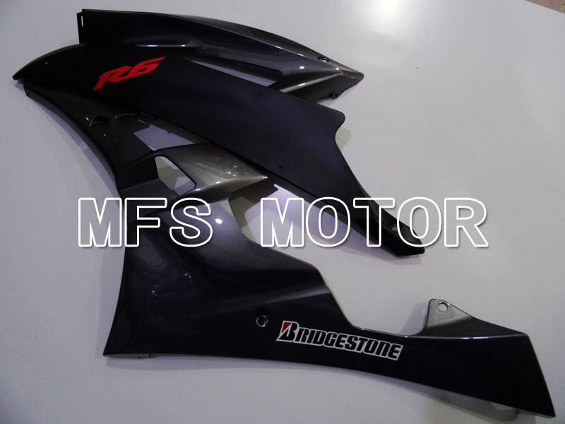 Yamaha YZF-R6 2006-2007 Injection ABS Verkleidung - Factory Style - Silber Schwarz Matt - MFS3839