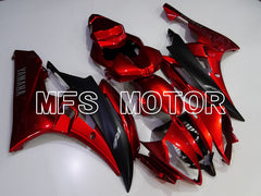 Yamaha YZF-R6 2006-2007 Injection ABS Verkleidung - Factory Style - Weinrot Schwarz Matt - MFS3843
