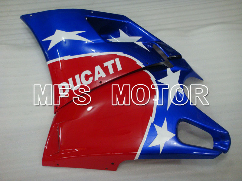 Ducati 748 / 998 / 996 1994-2002 Injection ABS verkleidung - Factory Style - Blau Rot - MFS3898