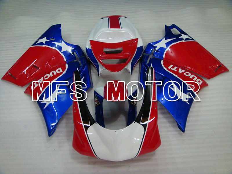 Ducati 748 / 998 / 996 1994-2002 Injection ABS verkleidung - Factory Style - Blau Rot - MFS3898