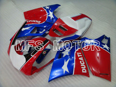 Ducati 748 / 998 / 996 1994-2002 Injection ABS verkleidung - Factory Style - Blau Rot - MFS3898