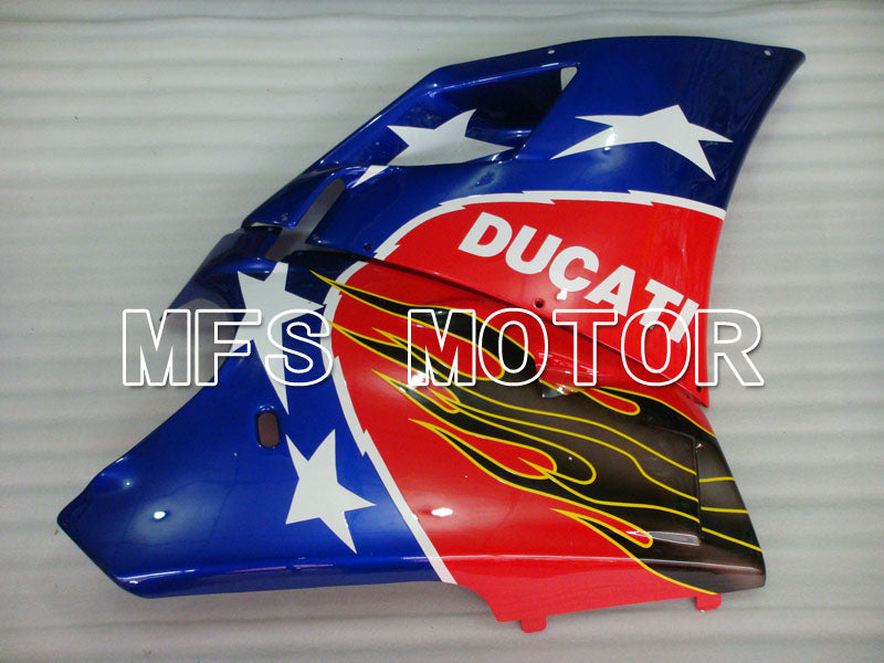 Ducati 748 / 998 / 996 1994-2002 Injection ABS verkleidung - anderen - Blau Rot - MFS3905