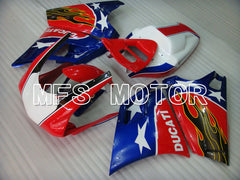 Ducati 748 / 998 / 996 1994-2002 Injection ABS verkleidung - anderen - Blau Rot - MFS3905