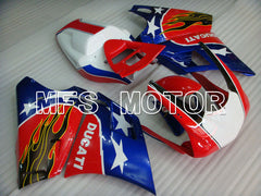 Ducati 748 / 998 / 996 1994-2002 Injection ABS verkleidung - anderen - Blau Rot - MFS3905