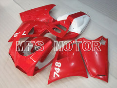 Ducati 748 / 998 / 996 1994-2002 Injection ABS verkleidung - Fabrikstil - Rot Weiß - MFS3949