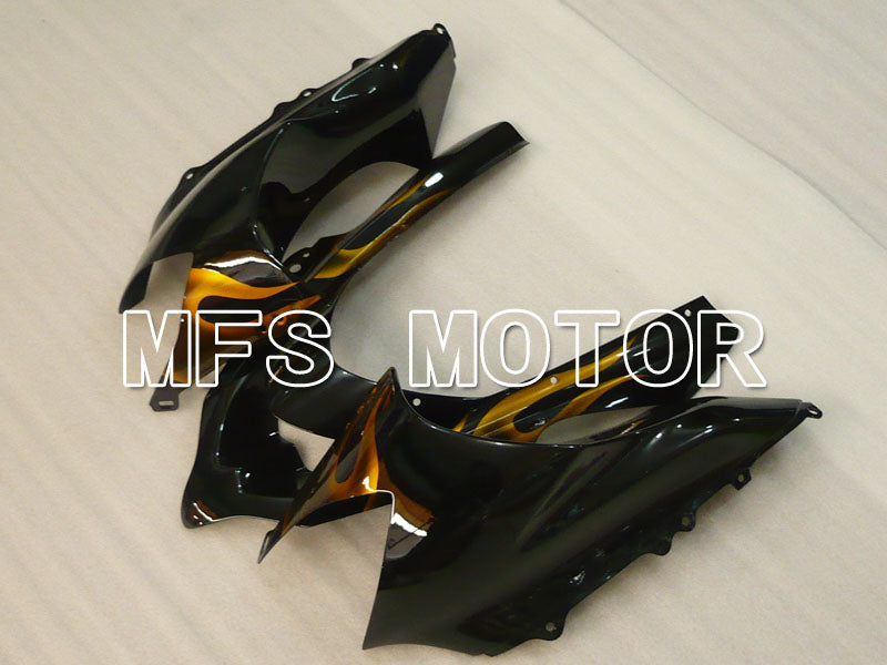 Kawasaki NINJA ZX10R 2004-2005 Injection ABS Fairing - Flame - Black Gold - MFS3957