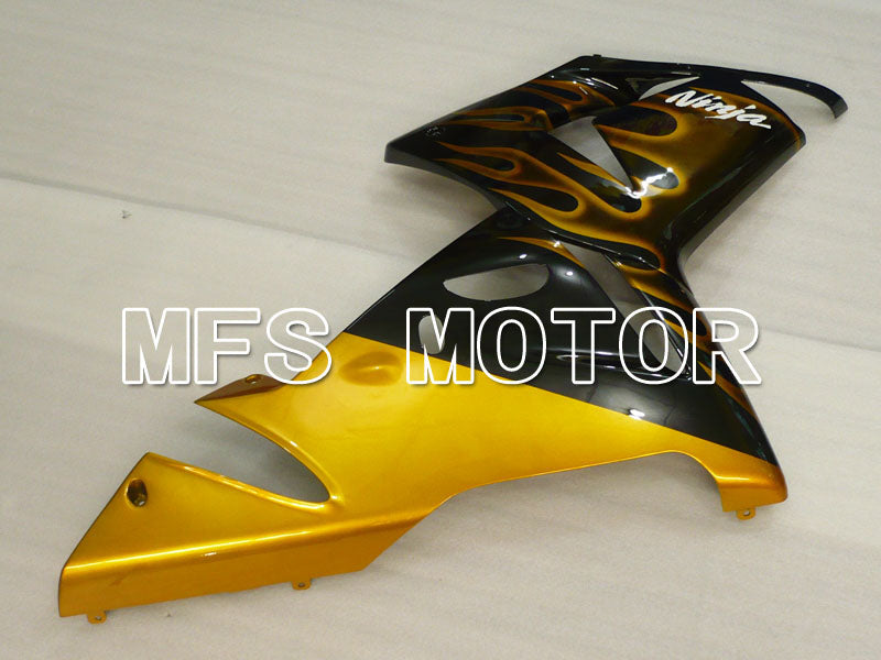 Kawasaki NINJA ZX10R 2004-2005 Injection ABS Fairing - Flame - Black Gold - MFS3957