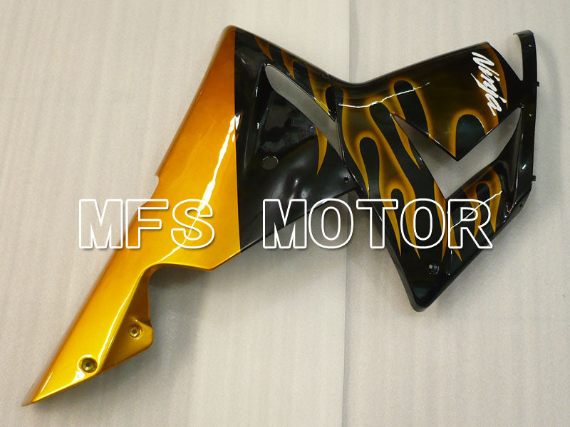Kawasaki NINJA ZX10R 2004-2005 Injection ABS Fairing - Flame - Black Gold - MFS3957