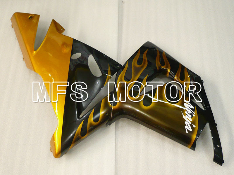 Kawasaki NINJA ZX10R 2004-2005 Injection ABS Fairing - Flame - Black Gold - MFS3957