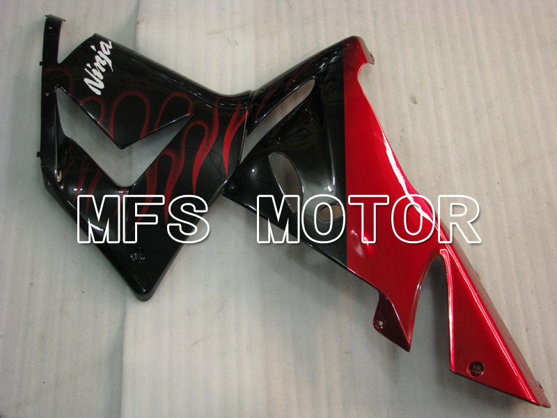 Kawasaki NINJA ZX10R 2004-2005 Injection ABS Fairing - Flame - Black Red - MFS3961