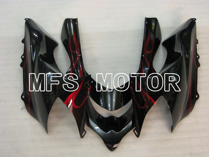 Kawasaki NINJA ZX10R 2004-2005 Injection ABS Fairing - Flame - Black Red - MFS3961