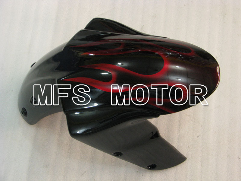 Kawasaki NINJA ZX10R 2004-2005 Injection ABS Fairing - Flame - Black Red - MFS3961