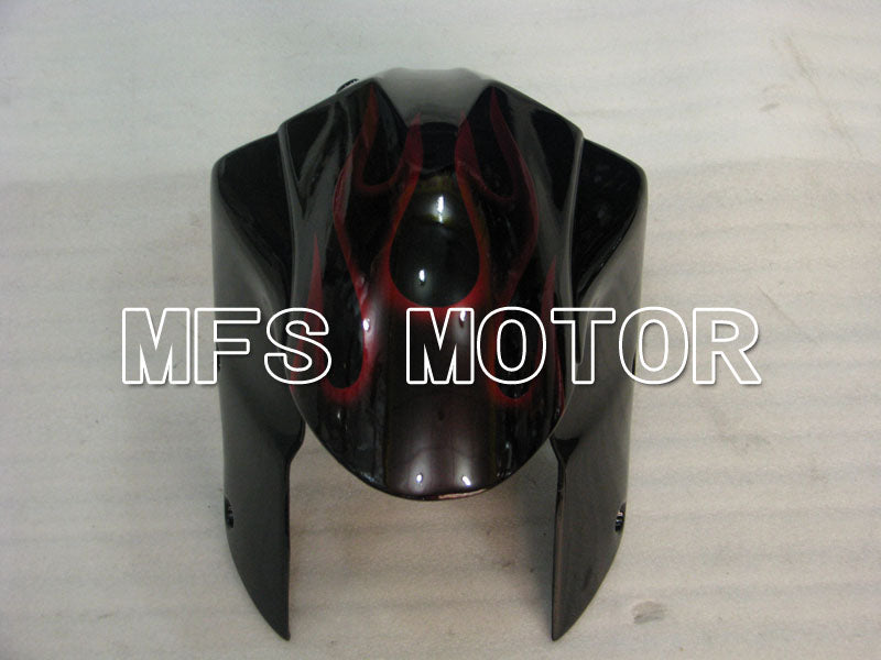 Kawasaki NINJA ZX10R 2004-2005 Injection ABS Fairing - Flame - Black Red - MFS3961