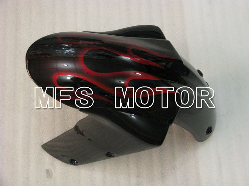 Kawasaki NINJA ZX10R 2004-2005 Injection ABS Fairing - Flame - Black Red - MFS3961