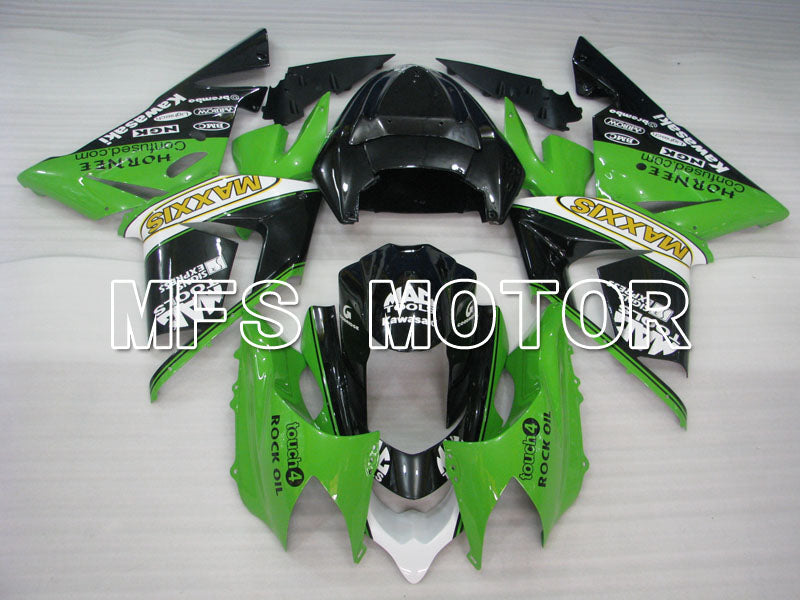Kawasaki NINJA ZX10R 2004-2005 Injection ABS Fairing - MAXXIS - Black Green - MFS3963