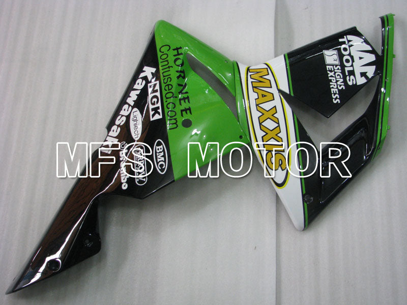 Kawasaki NINJA ZX10R 2004-2005 Injection ABS Fairing - MAXXIS - Black Green - MFS3963