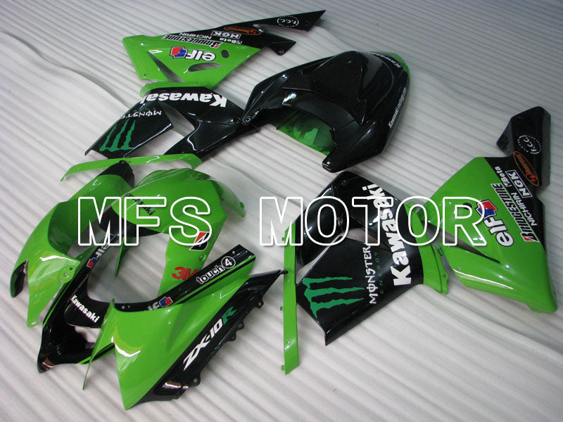 Kawasaki NINJA ZX10R 2004-2005 Injection ABS Fairing - Monster - Black Green - MFS3967