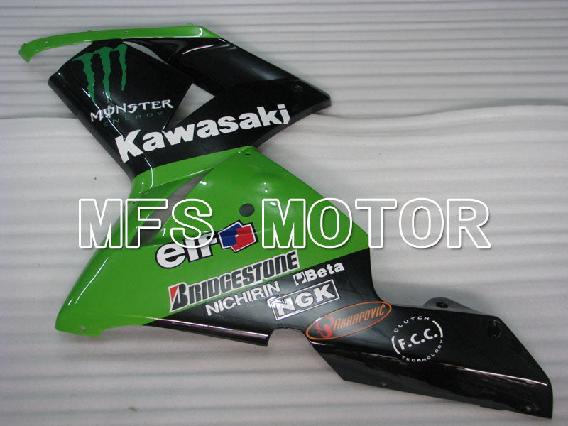 Kawasaki NINJA ZX10R 2004-2005 Injection ABS Fairing - Monster - Black Green - MFS3967