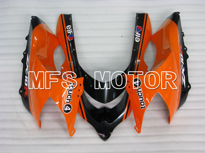Carénage ABS injecté Kawasaki NINJA ZX10R 2004-2005 - Monster - Noir Orange - MFS3969