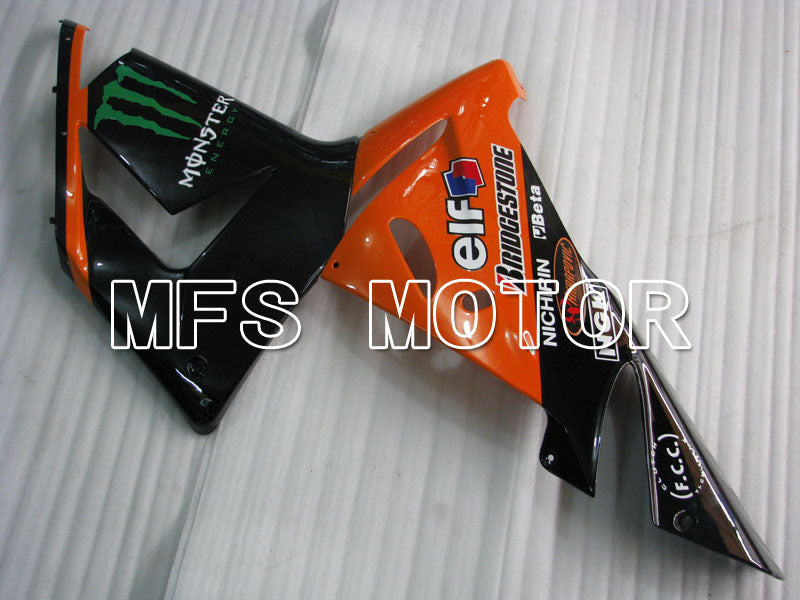 Carénage ABS injecté Kawasaki NINJA ZX10R 2004-2005 - Monster - Noir Orange - MFS3969
