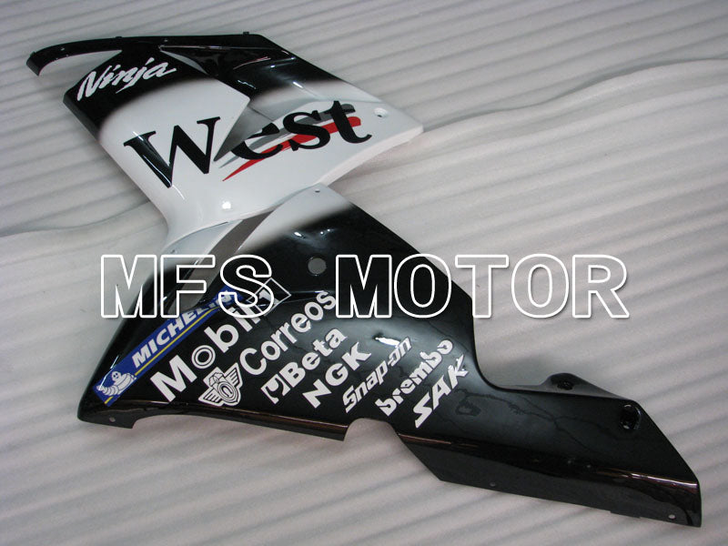 Carénage ABS injecté Kawasaki NINJA ZX10R 2004-2005 - Ouest - Noir Blanc - MFS3971