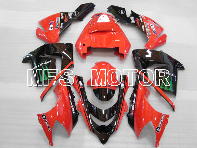 Kawasaki NINJA ZX10R 2004-2005 Injection ABS Fairing - Monster - Black Red - MFS3978