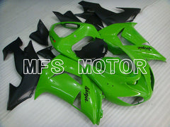 Kawasaki NINJA ZX10R 2006-2007 Injection ABS Fairing - Factory Style - Black Green - MFS3995