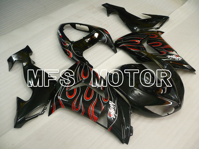 Kawasaki NINJA ZX10R 2006-2007 Injection ABS Fairing - Flame - Black - MFS3999