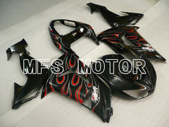 Kawasaki NINJA ZX10R 2006-2007 Injection ABS Fairing - Flame - Black - MFS3999