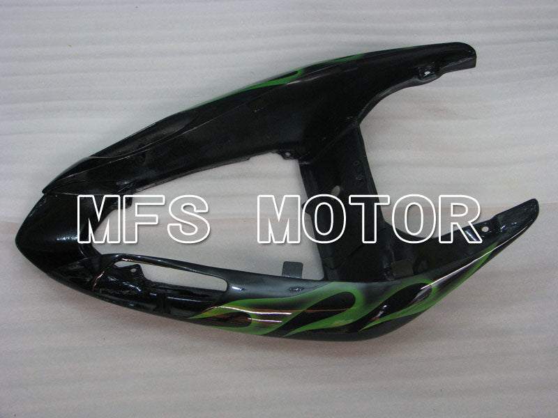 Kawasaki NINJA ZX10R 2006-2007 Injection ABS Fairing - Flame - Black Green - MFS4002