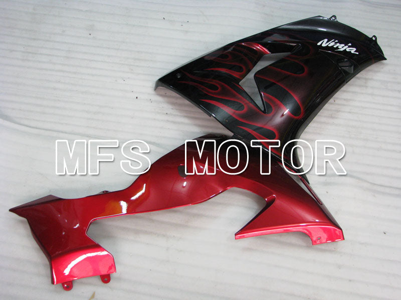Kawasaki NINJA ZX10R 2006-2007 Injection ABS Fairing - Flame - Black Red - MFS4005
