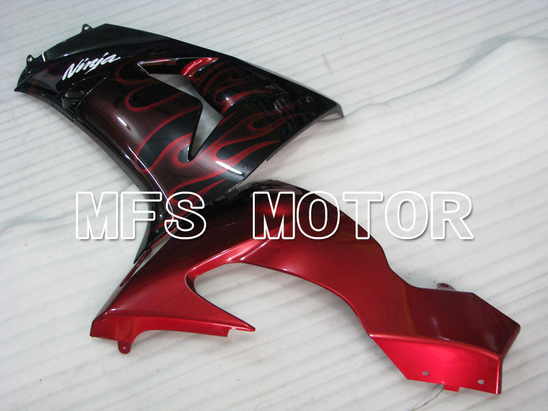 Kawasaki NINJA ZX10R 2006-2007 Injection ABS Fairing - Flame - Black Red - MFS4005