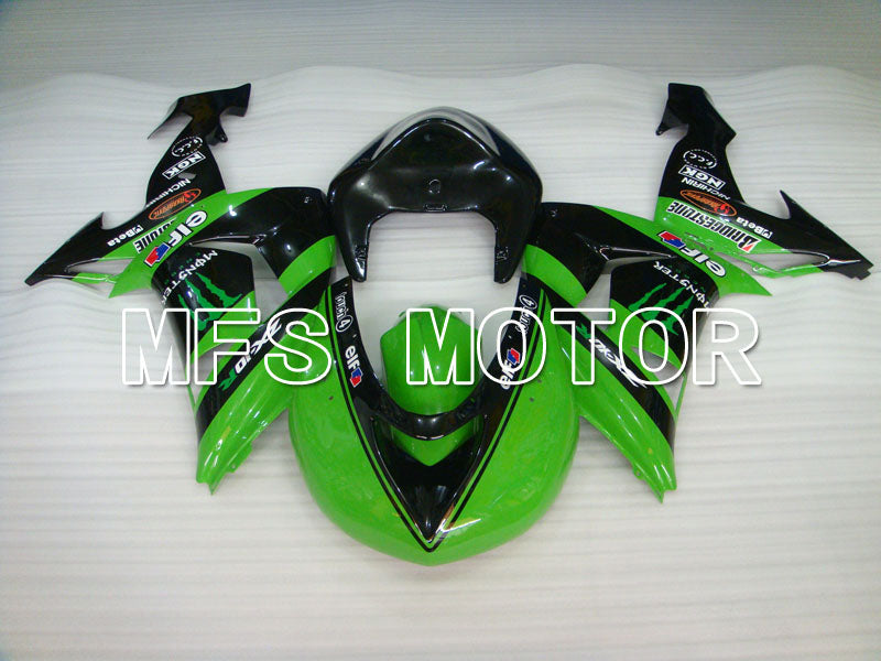 Kawasaki NINJA ZX10R 2006-2007 Injection ABS Fairing - Monster - Black Green - MFS4008