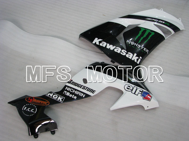 Kawasaki NINJA ZX10R 2006-2007 Injection ABS Fairing - Monster - Black White - MFS4009