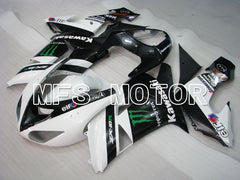 Kawasaki NINJA ZX10R 2006-2007 Injection ABS Fairing - Monster - Black White - MFS4009