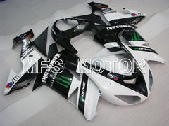 Kawasaki NINJA ZX10R 2006-2007 Injection ABS Fairing - Monster - Black White - MFS4009