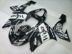 Kawasaki NINJA ZX10R 2006-2007 Injection ABS Fairing - West - Black White - MFS4012