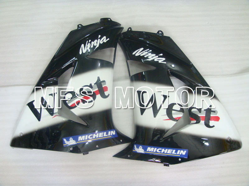 Kawasaki NINJA ZX10R 2006-2007 Injection ABS Fairing - West - Black White - MFS4012